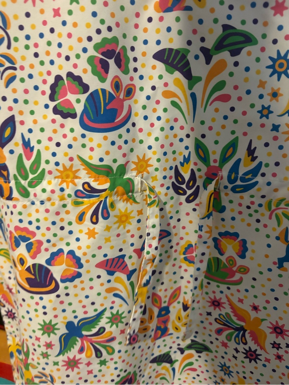 Magellan Outdoors White Multicolor Print Short Sleeve Shirt Dress - Picture 8 of 8